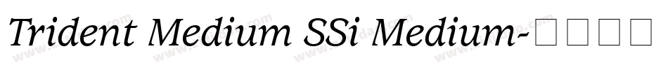 Trident Medium SSi Medium字体转换